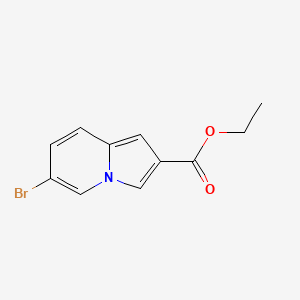 Chemical structure of Ethyl 6-bromoindolizine-2-carboxylate