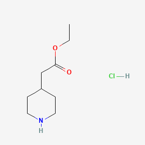 Chemical structure of Ethyl 2-(piperidin-4-yl)acetate hydrochloride