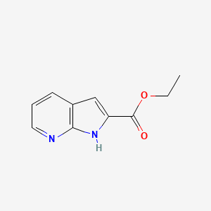 Chemical structure of Ethyl 1H-pyrrolo[2,3-b]pyridine-2-carboxylate