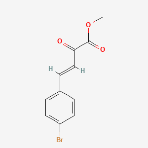 Chemical structure of (E)-Methyl 4-(4-bromophenyl)-2-oxobut-3-enoate