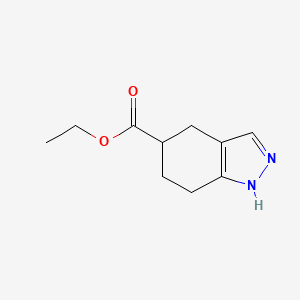 Chemical structure of Ethyl 4,5,6,7-tetrahydro-1H-indazole-5-carboxylate