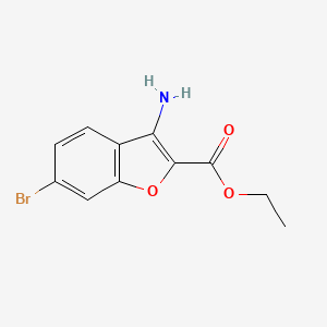 Chemical structure of ethyl 3-aMino-6-broMo-1-benzofuran-2-carboxylate