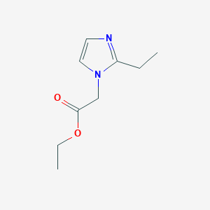 Chemical structure of Ethyl 2-(2-ethyl-1H-imidazol-1-yl)acetate