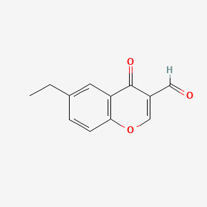 Chemical structure of 6-Ethyl-3-formylchromone