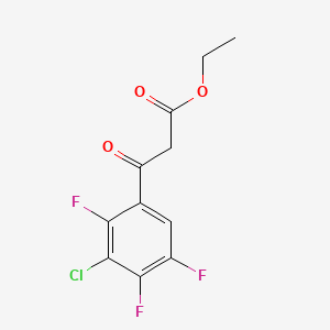 Chemical structure of Ethyl 3-(3-chloro-2,4,5-trifluorophenyl)-3-oxopropanoate