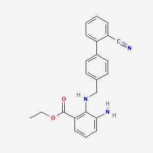 Chemical structure of Ethyl-3-Amino-2-[(2'-Cyanoiphenyl-4-yl) Methyl]-Amino Benzoate
