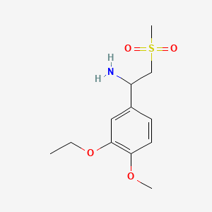 Chemical structure of 1-(3-Ethoxy-4-methoxyphenyl)-2-(methylsulfonyl)ethanamine