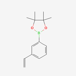 Chemical structure of 2-(3-Ethenylphenyl)-4,4,5,5-tetramethyl-1,3,2-dioxaborolane