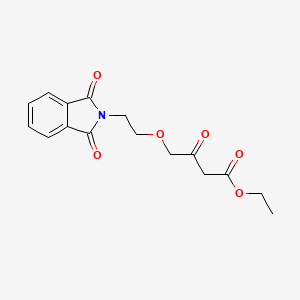 Chemical structure of Ethyl 4-(2-(1,3-dioxoisoindolin-2-yl)ethoxy)-3-oxobutanoate