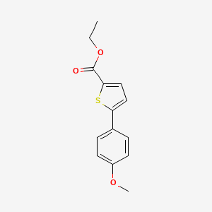 Chemical structure of Ethyl 5-(4-(methylthio)phenyl)thiophene-2-carboxylate