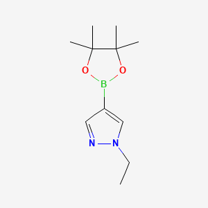 Chemical structure of 1-Ethyl-1H-pyrazole-4-boronic acid pinacol ester