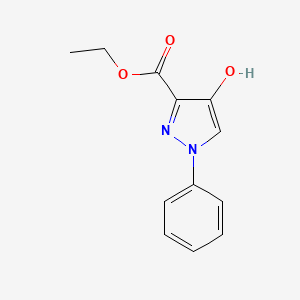 Chemical structure of ethyl 4-hydroxy-1-phenyl-1H-pyrazole-3-carboxylate