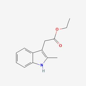 Chemical structure of Ethyl 2-methyl-3-indoleacetate