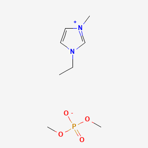 Chemical structure of 1-Ethyl-3-methylimidazolium dimethylphosphate