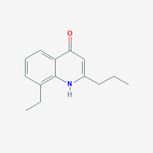 Chemical structure of 8-Ethyl-2-propyl-4-quinolinol