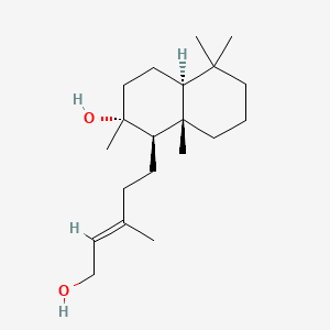 Chemical structure of (E)-Labd-13-ene-8,15-diol