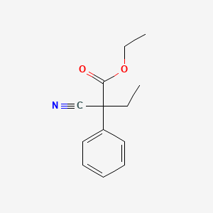 Chemical structure of Ethyl Cyanoethylphenylacetate