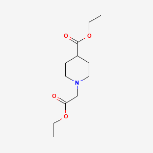Chemical structure of Ethyl 1-ethoxycarbonylmethyl-piperidine-4-carboxylate