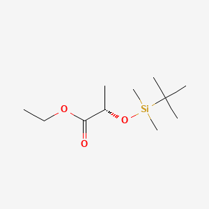 Chemical structure of Ethyl (S)-(-)-2-(tert-butyldimethylsilyloxy)propionate