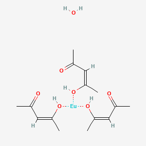 Chemical structure of Europium(III) acetylacetonate hydrate