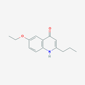 Chemical structure of 6-Ethoxy-2-propyl-4-quinolinol