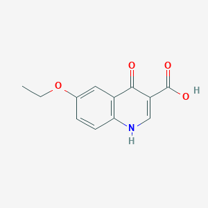 Chemical structure of 6-Ethoxy-4-hydroxyquinoline-3-carboxylic acid