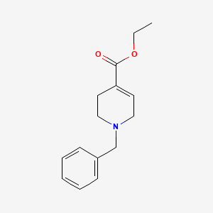 Chemical structure of ethyl 1-benzyl-1,2,3,6-tetrahydropyridine-4-carboxylate
