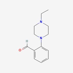 Chemical structure of 2-(4-ethylpiperazin-1-yl)benzaldehyde