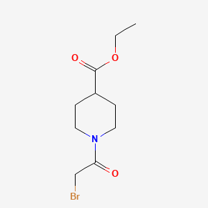 Chemical structure of Ethyl 1-(2-bromoacetyl)piperidine-4-carboxylate