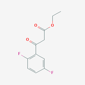 Chemical structure of Ethyl-3-(2,5-difluorophenyl)-3-oxo-propanoate