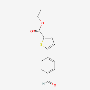 Chemical structure of Ethyl 5-(4-formylphenyl)-2-thiophenecarboxylate