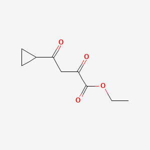 Chemical structure of ethyl 4-cyclopropyl-2,4-dioxobutanoate