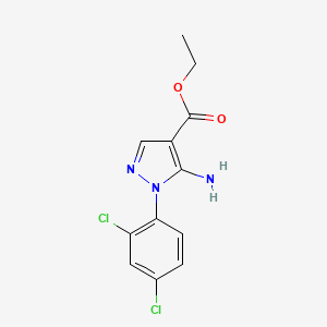 Chemical structure of Ethyl 5-Amino-1-(2,4-dichlorophenyl)-1H-pyrazole-4-carboxylate