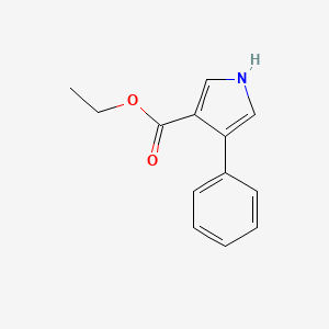 Chemical structure of Ethyl 4-phenylpyrrole-3-carboxylate