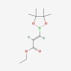 Chemical structure of 2-(Ethoxycarbonyl)vinylboronic acid pinacol ester