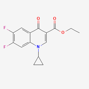 Chemical structure of Ethyl 1-Cyclopropyl-6,7-difluoro-4-oxo-1,4-dihydroquinoline-3-carboxylate