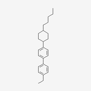 Chemical structure of 4-Ethyl-4'-(trans-4-pentylcyclohexyl)biphenyl