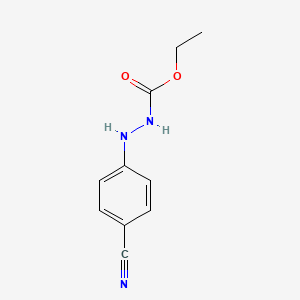 Chemical structure of Ethyl 2-(4-Cyanophenyl)hydrazinecarboxylate