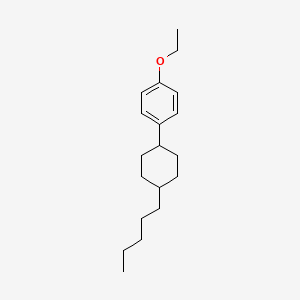 Chemical structure of 1-Ethoxy-4-(trans-4-pentylcyclohexyl)benzene