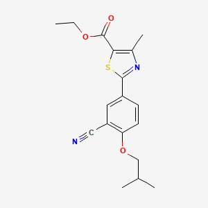 Chemical structure of Ethyl 2-(3-Cyano-4-isobutoxyphenyl)-4-methyl-5-thiazolecarboxylate