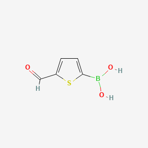 Chemical structure of 5-Formyl-2-thiopheneboronic acid