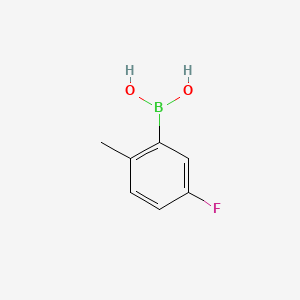 Chemical structure of 5-Fluoro-2-methylphenylboronic acid