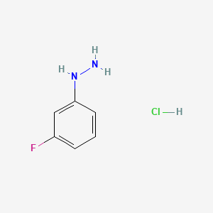 Chemical structure of 3-Fluorophenylhydrazine hydrochloride