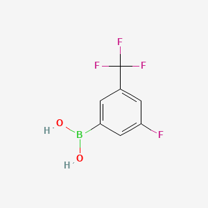 Chemical structure of 3-Fluoro-5-(trifluoromethyl)phenylboronic acid