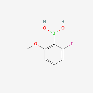 Chemical structure of 2-Fluoro-6-methoxyphenylboronic Acid (contains varying amounts of Anhydride)
