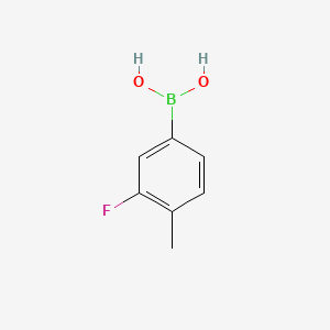 Chemical structure of 3-Fluoro-4-methylphenylboronic acid