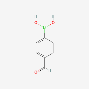 Chemical structure of 4-Formylphenylboronic acid