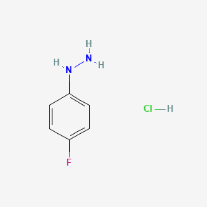 Chemical structure of 4-Fluorophenylhydrazine hydrochloride