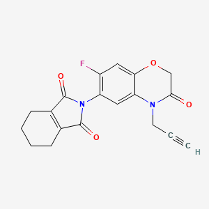 Chemical structure of flumioxazin