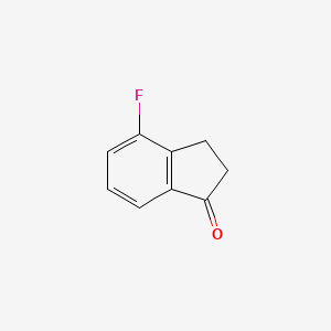 Chemical structure of 4-Fluoro-1-indanone